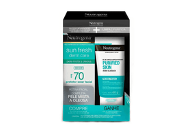 Kit Neutrogena Protetor Solar FPS 70 Sun Fresh  40g + Gel de Limpeza Purified Skin 60g