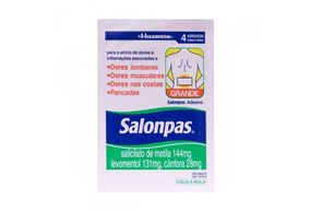 Salonpas Adesivo 131mg + 144mg + 28.4mg Adesivo Transdérmico - Caixa com 4 Adesivos