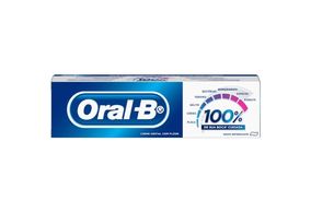 Creme Dental Oral-B 100% - menta refrescante, 1 unidade com 70g