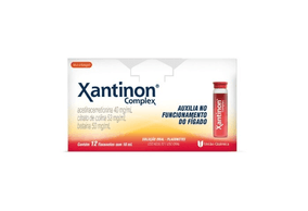 Xantinon Complex 40mg/mL + 53mg/mL + 50mg/mL Solução Oral - 12 Flaconetes com 10mL