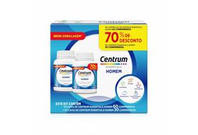 Kit Polivitamínico Centrum Essentials Homem de A a Zinco 60 + 30 comprimidos