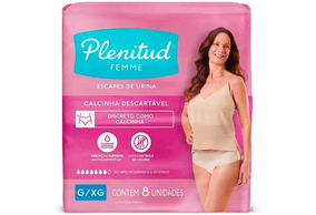 Roupa Íntima Femme Plenitud G/XG 8 Unidades