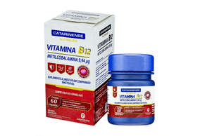 Vitamina B12 9,94mcg Catarinense Sabor Frutas Vermelhas 60 Comprimidos Mastigáveis