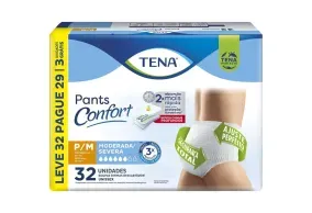 Roupa Íntima Descartável Tena Pants Confort P/M 32 Unidades