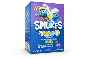 Polivitamínico Infantil Os Smurfs C+Zinco Sabor Uva 30 Gomas