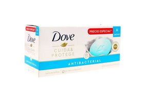 Kit Sabonete em Barra Antibacteriano Dove Cuida & Protege 6 Unidades com 90g Cada