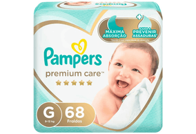 Fralda Pampers Premium Care G - 68 Unidades