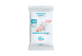 Toalha Umedecida Marigold Pocket Azul com 20 unidades