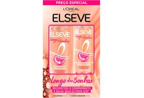 Kit Elseve Longo Dos Sonhos shampoo, 375mL + condicionador, 170mL