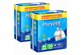 Kit Fralda Geriátrica Prevent Hiper M Com 100 unidades