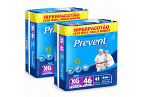 Kit Fralda Geriátrica Prevent Hiper XG com 92 Unidades